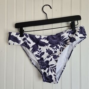Cupshe Large Nwt Purple Navy Floral Bird Print Bikini Bottoms